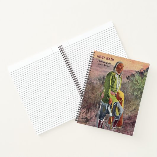 Grey Hair Native American Notebook ノートブック (内部)