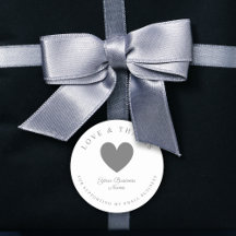 Grey Heart Love & Thanks Supporting Small Business