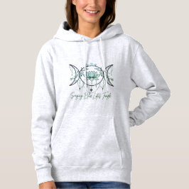Grey Hoodie, Triple Goddess & Lotus Green  パーカ