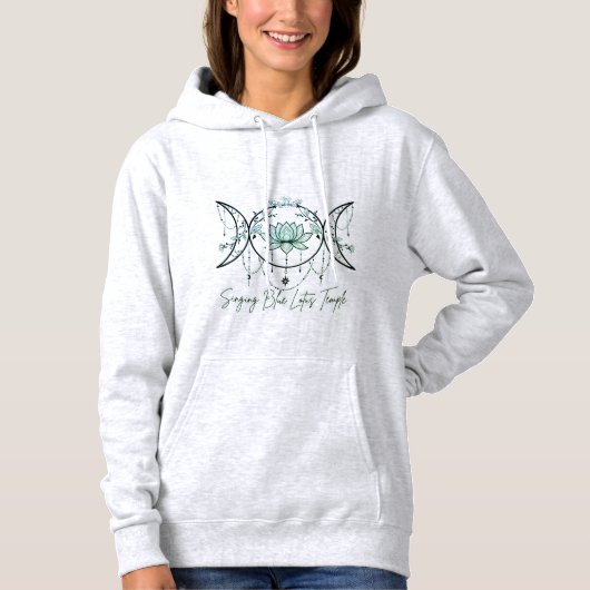 Grey Hoodie, Triple Goddess & Lotus Green  パーカ (正面)