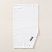 Grey Horse Design Monogrammed バスタオルセット (ハンドタオル)