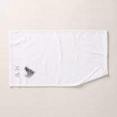 Grey Horse Design Monogrammed バスタオルセット (ハンドタオル)