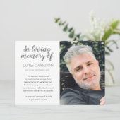 Grey In Loving Memory写真の死の発表 招待状 (スタンド正面)