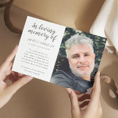 Grey In Loving Memory写真の死の発表 招待状