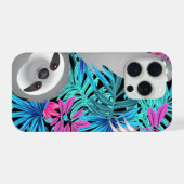 Grey Jungle Sloth in Colorful Jungle Phone Case iPhoneケース (裏面横)