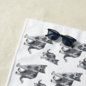 Grey kitten ビーチタオル (インサイチュ)