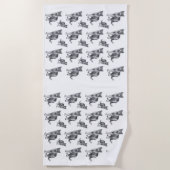 Grey kitten ビーチタオル (正面)