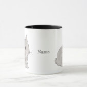 Grey lionhead bunny  マグカップ (中央)