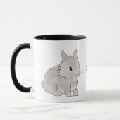 Grey lionhead bunny  マグカップ (左)