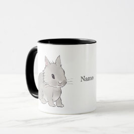 Grey lionhead bunny  マグカップ