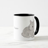 Grey lionhead bunny  マグカップ (正面右)