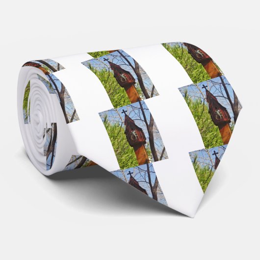 grey lizard on worn wood ネクタイ (ロール)