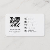 Grey Logo QR Code Professional 名刺 (正面)