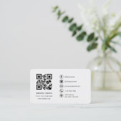 Grey Logo QR Code Professional 名刺 (スタンド正面)