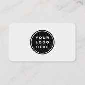 Grey Logo QR Code Professional 名刺 (裏面)