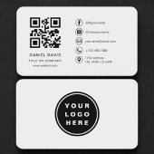Grey Logo QR Code Professional 名刺