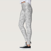 Grey Marble Patterned Leggings  レギンス (左)