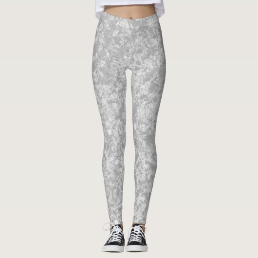 Grey Marble Patterned Leggings  レギンス (正面)
