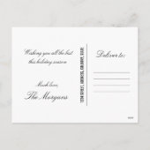 Grey Merry Christmas, Happy New Year Photo シーズンポストカード (裏面)