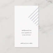 Grey minimalist elegant classy modern geometric 名刺 (裏面)