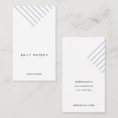 Grey minimalist elegant classy modern geometric 名刺 (正面/裏面)