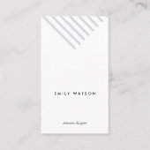 Grey minimalist elegant classy modern geometric 名刺 (正面)