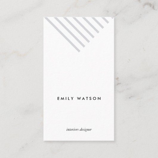 Grey minimalist elegant classy modern geometric 名刺 (正面)
