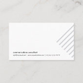 Grey minimalist simple elegant modern lines card 名刺 (裏面)