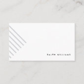 Grey minimalist simple elegant modern lines card 名刺 (正面)