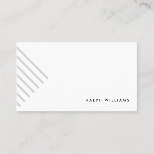Grey minimalist simple elegant modern lines card 名刺 (正面)