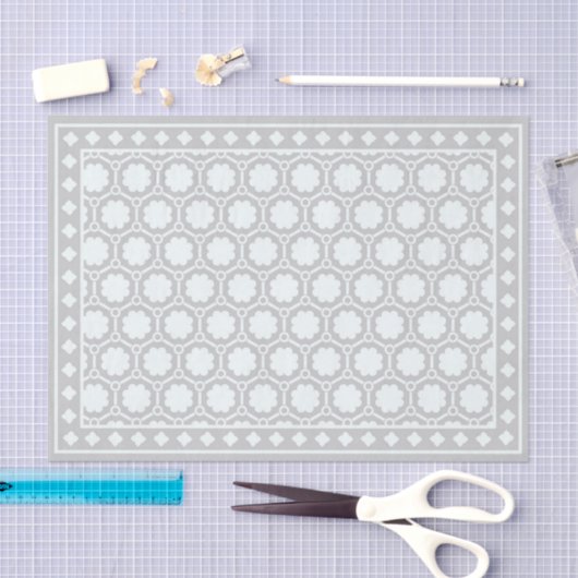 Grey Modern Bone Inlay Decoupage Paper 薄葉紙 (クラフト)