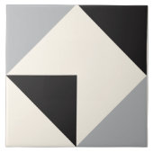 Grey Modern Geometric Shape Pattern タイル (正面)