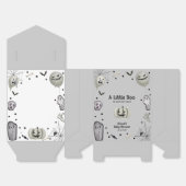Grey Modern Little Boo Ghost Boy Baby Shower  フェイバーボックス (見開き)
