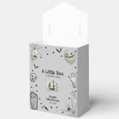 Grey Modern Little Boo Ghost Boy Baby Shower  フェイバーボックス (見開き)