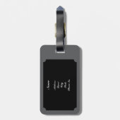 Grey Modern Luggage Tag ラゲッジタグ (裏面縦)