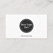 Grey Neon モダン Thank You Logo Media Insert 名刺 (裏面)