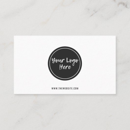 Grey Neon モダン Thank You Logo Media Insert 名刺 (裏面)