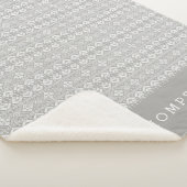 Grey Nordic Sweater Pattern Personalized シェルパブランケット (3/4)