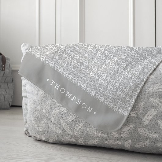 Grey Nordic Sweater Pattern Personalized シェルパブランケット