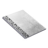Grey Notebook with Black Accent– Elegant Journal ノートブック (右側)