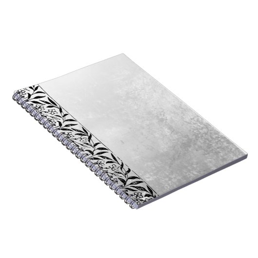 Grey Notebook with Black Accent– Elegant Journal ノートブック (右側)
