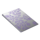 Grey Notebook with Purple Floral ノートブック (右側)