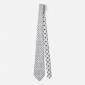 Grey on White Mini Polka Dots Necktie ネクタイ (正面)
