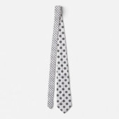 Grey on White Mini Polka Dots Necktie ネクタイ (裏面)