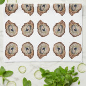 Grey oyster shell tea /Kitchen Towels キッチンタオル (折り畳み)