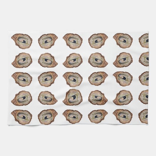 Grey oyster shell tea /Kitchen Towels キッチンタオル (横)