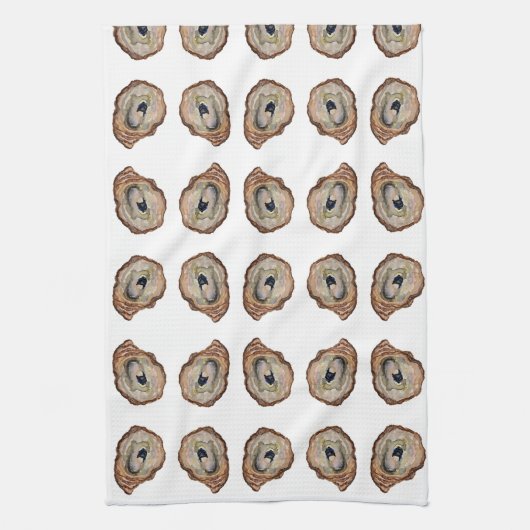 Grey oyster shell tea /Kitchen Towels キッチンタオル (縦)