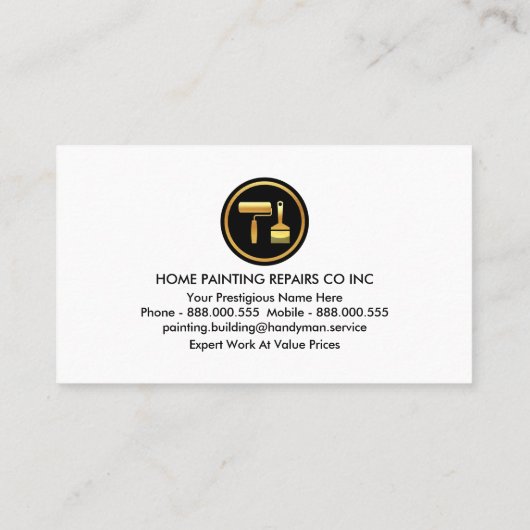 Grey Paint Splatter Painting Service 名刺 (裏面)