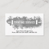 Grey Paint Splatter Painting Service 名刺 (正面)