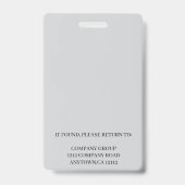 Grey | Photo Employee Logo  バッジ (裏面)